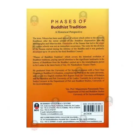 Phases Of Buddhist Tradition - A Historical Perspective