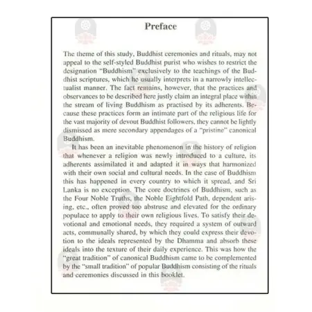 Buddhist Ceremonies And Rituals Of Sri Lanka