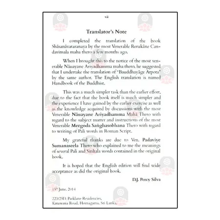 Handbook Of The Buddhist