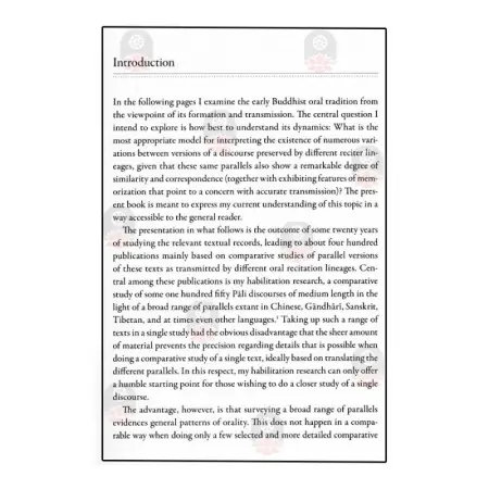 Early Buddhist Oral Tradition