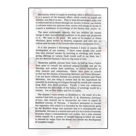 Nirvana Definable and Astrology Impediment to Progress