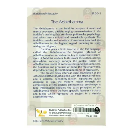 A Comprehensive Manual of Abhidhamma