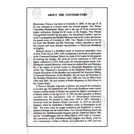 A Comprehensive Manual of Abhidhamma