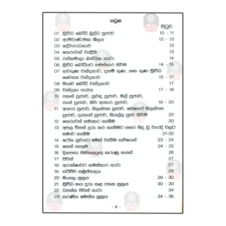 Thunsarane Guna Balayen Leda Roga Suvakarana Thrivida Bodhi Budubalaya
